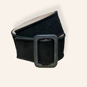 Cole Haan Black Suede Belt | Medium | B31381